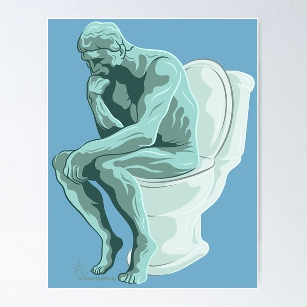 Item preview, The Toilet Thinker designed and sold by kascreativity.