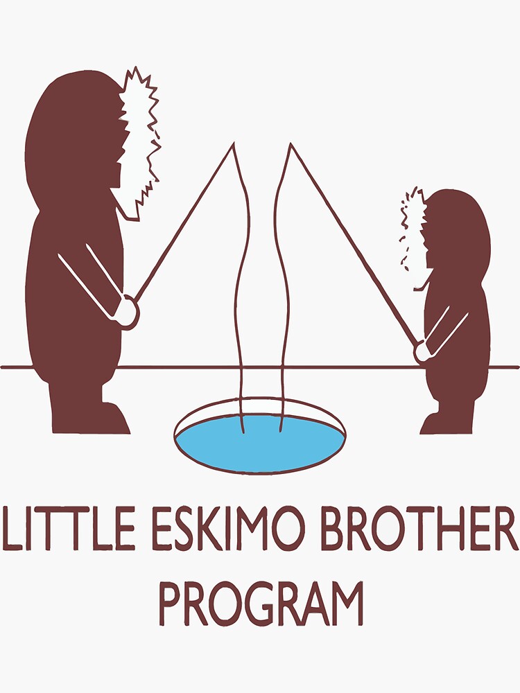 "Little ESKIMO BROTHER Program" Sticker for Sale by BISAClothes Redbubble