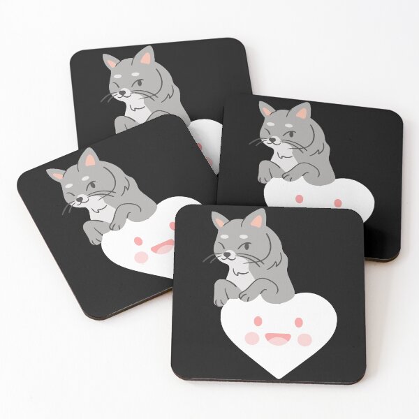 Item preview, Our Hearts Love Cats - Cat sitting on a heart designed and sold by Rabique.