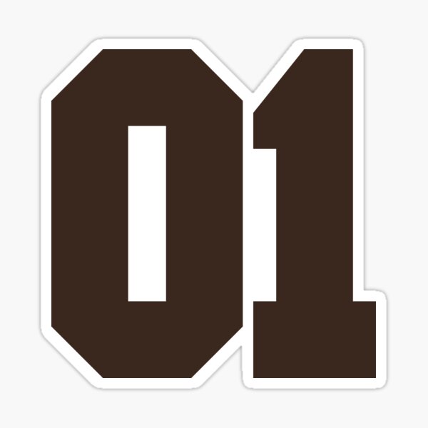 47 Number Cleveland Sports Fourty-Seven Brown Jersey Sticker for Sale by  HelloFromAja