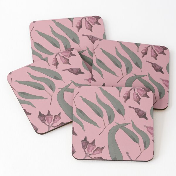 Item preview, Australian Gumnuts and Leaves - Vintage Dusky Pink Palette designed and sold by Sketchbook Designs.