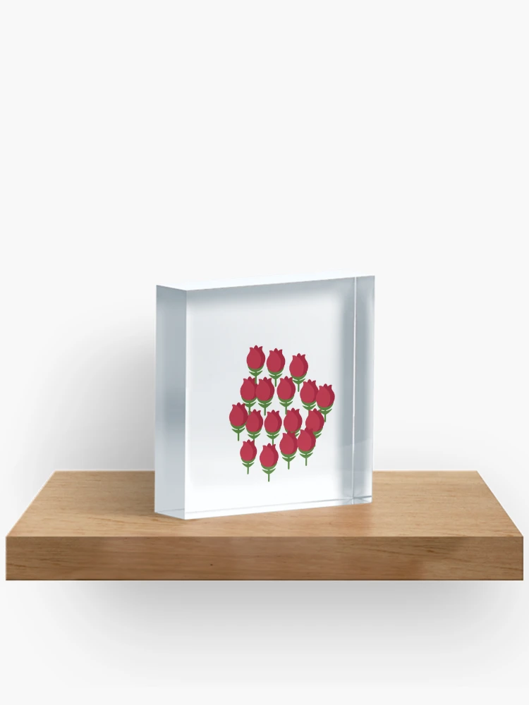 Thumbnail 2 of 5, Acrylic Block, Red Roses designed and sold by Deals Tobuy2020.