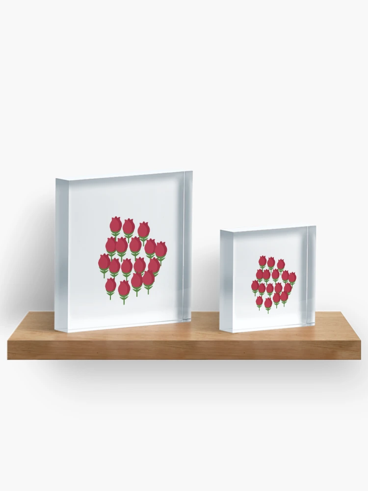 Thumbnail 3 of 5, Acrylic Block, Red Roses designed and sold by Deals Tobuy2020.