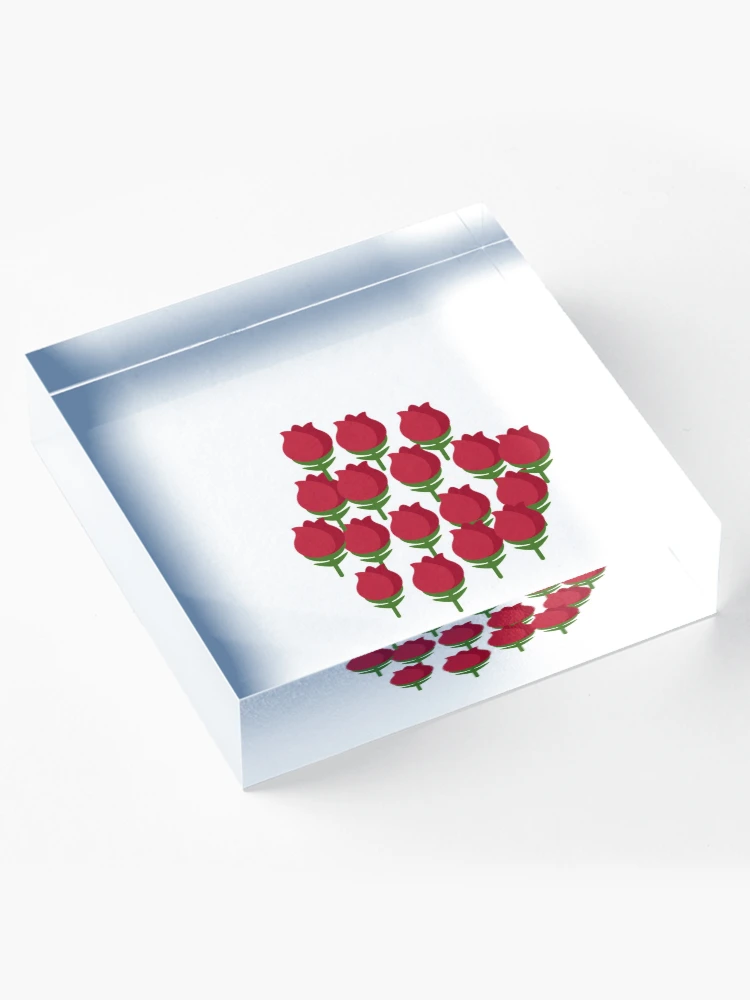 Thumbnail 4 of 5, Acrylic Block, Red Roses designed and sold by Deals Tobuy2020.