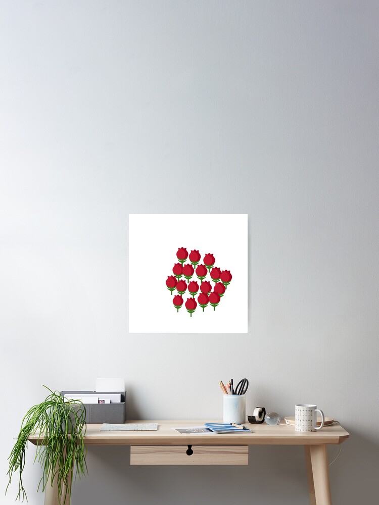 Thumbnail 2 of 3, Poster, Red Roses designed and sold by Chunwi2020.