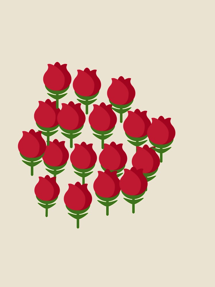 Thumbnail 4 of 4, Relaxed T-Shirt, Red Roses designed and sold by Chunwi2020.