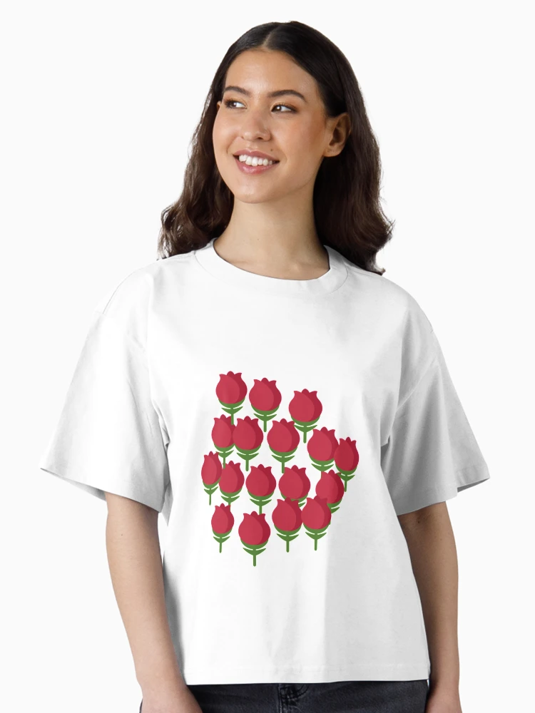 Thumbnail 2 of 4, Boxy T-Shirt, Red Roses designed and sold by Deals Tobuy2020.
