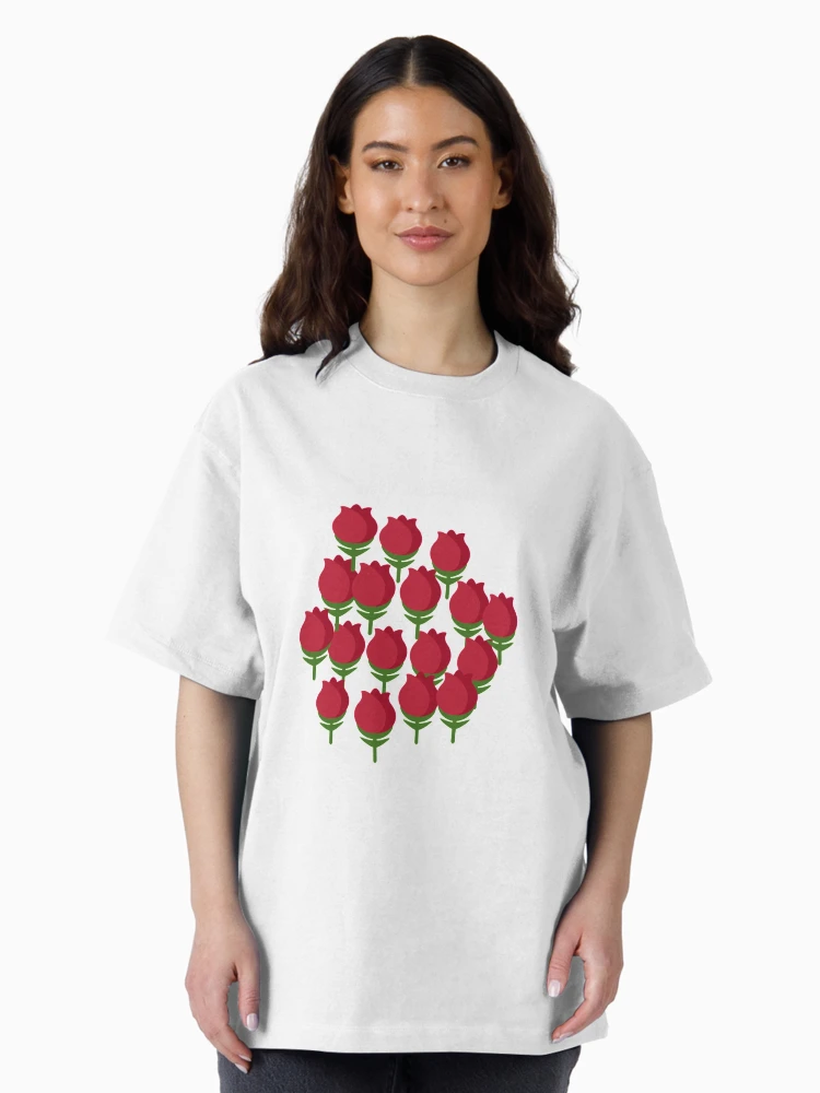 Thumbnail 3 of 7, Oversized T-Shirt, Red Roses designed and sold by Deals Tobuy2020.