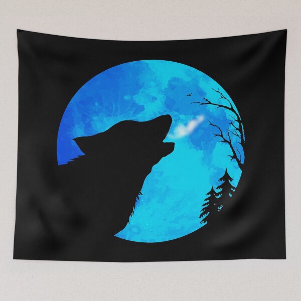 Item preview, Hunter's Blue Moon Wolf designed and sold by serenaking.