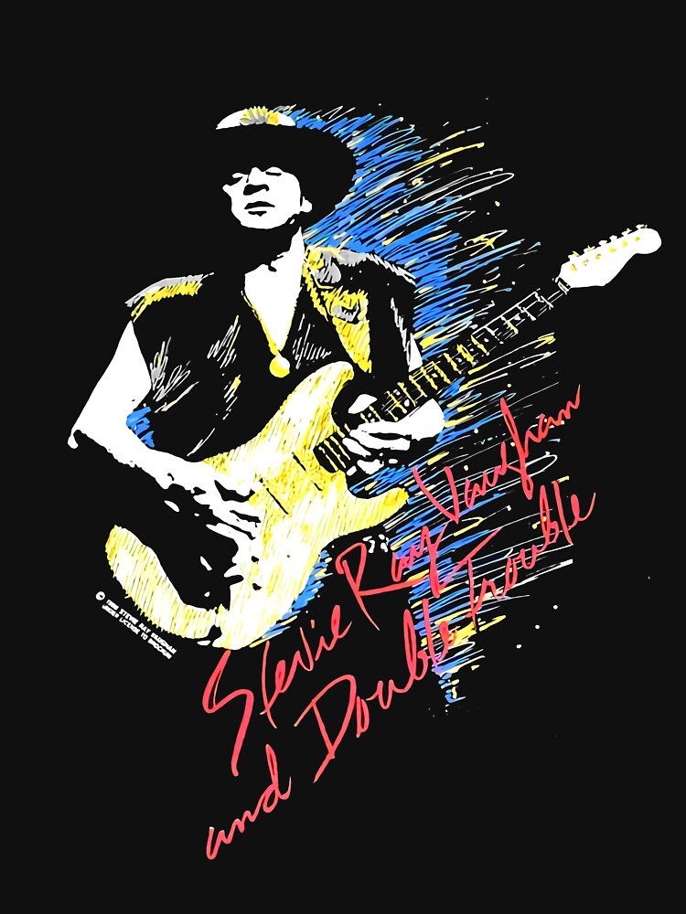 RARE Vintage 90s 1990 90 SRV Stevie Ray Vaughan In Step Final Tour before death double sided by BISAClothes