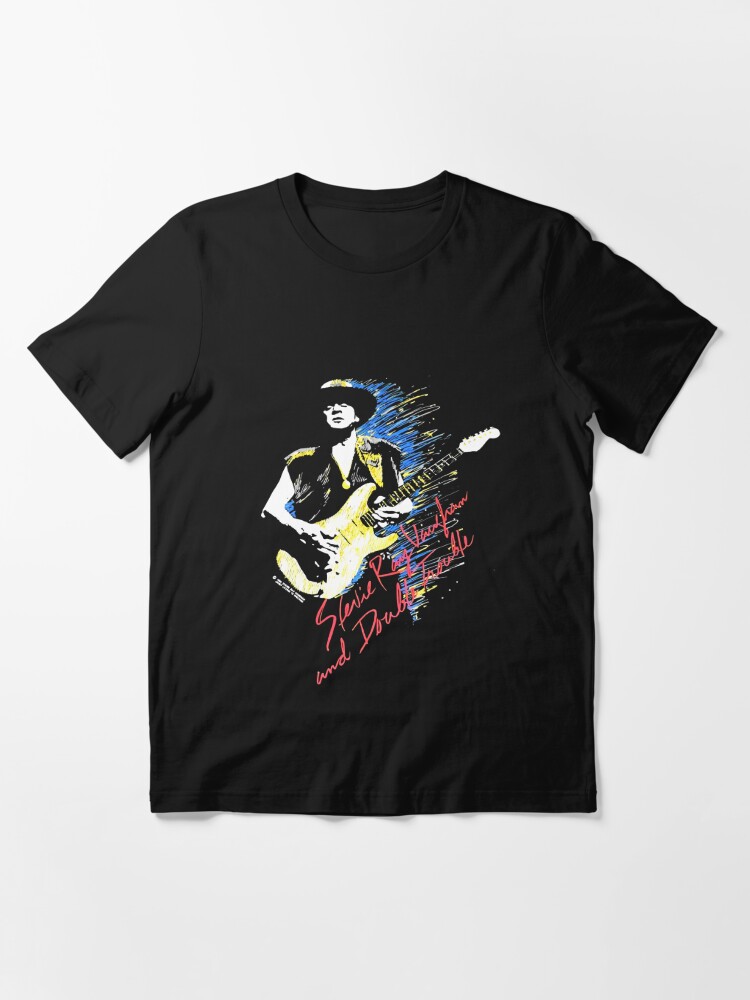 RARE Vintage 90s 1990 90 SRV Stevie Ray Vaughan In Step Final Tour before  death double sided | Essential T-Shirt