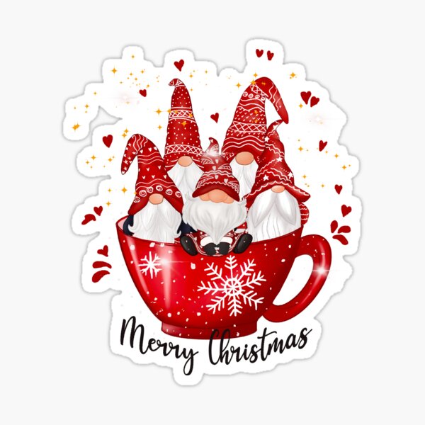 Christmas cute Family Gnomes Sticker