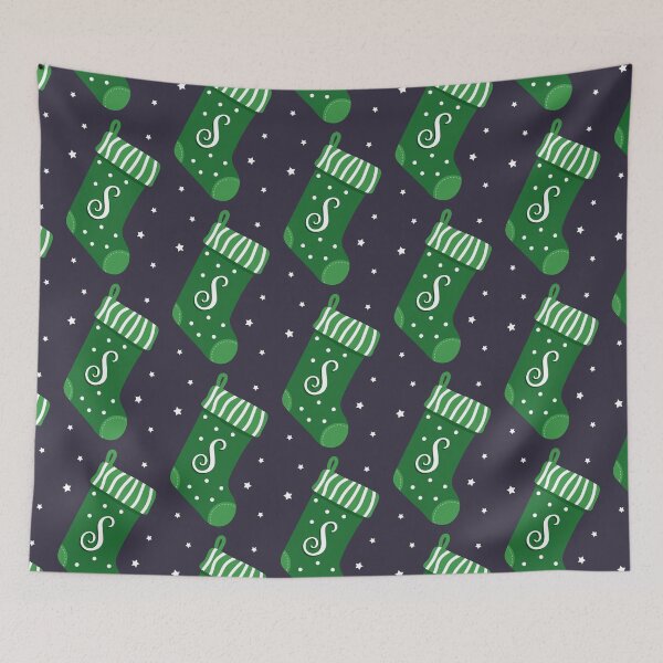 Item preview, Christmas Stocking with Letter S designed and sold by VicEllisArt.