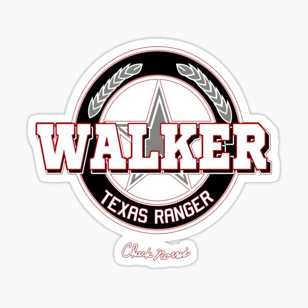 Vtg. Walker Texas Ranger Cast Crew des années 90 Chuck Norris Sticker