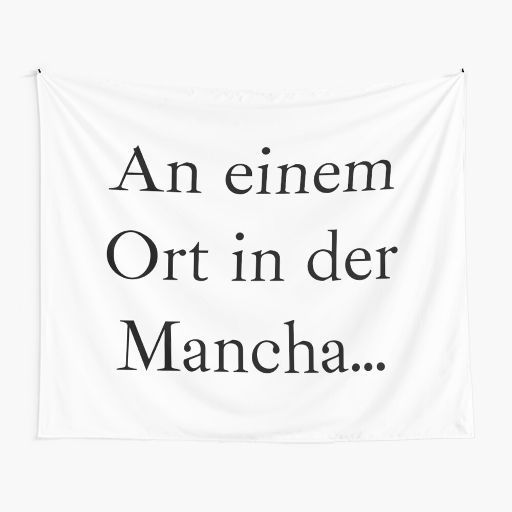 An Einem Ort In Der Mancha Schwarz Ibarra Real Schriftart Mounted Print By Pablodechenez Redbubble