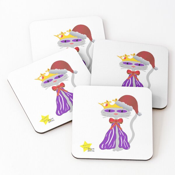 Princess Meera Christmas Coasters (Set of 4)