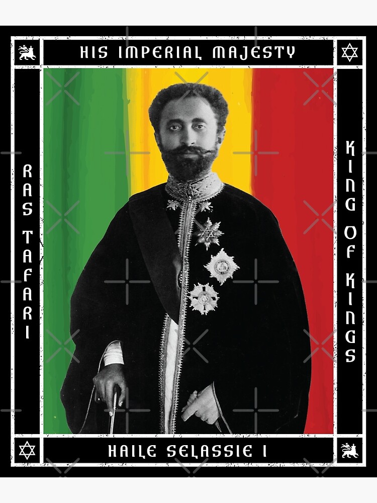 His Imperial Majesty Haile Selassie I King Of Kings Photographic Print By Rastamerch Redbubble