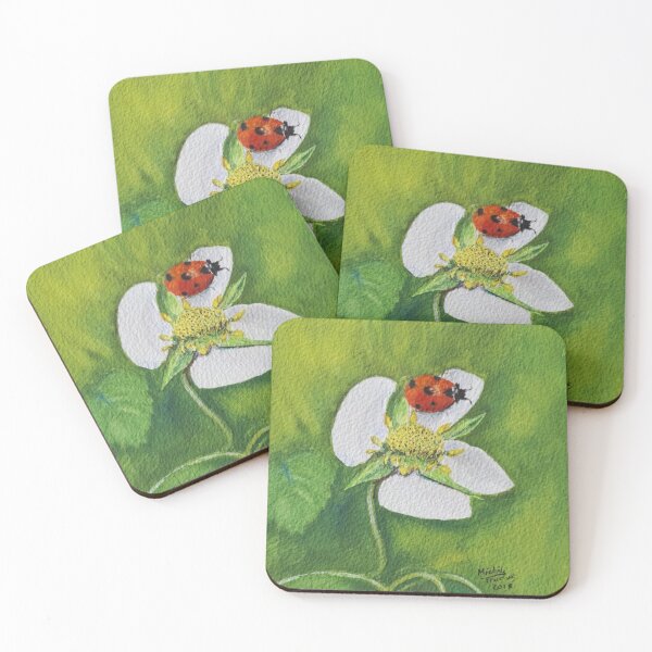 Item preview, ladybug on a flower designed and sold by Michèle Truchot.