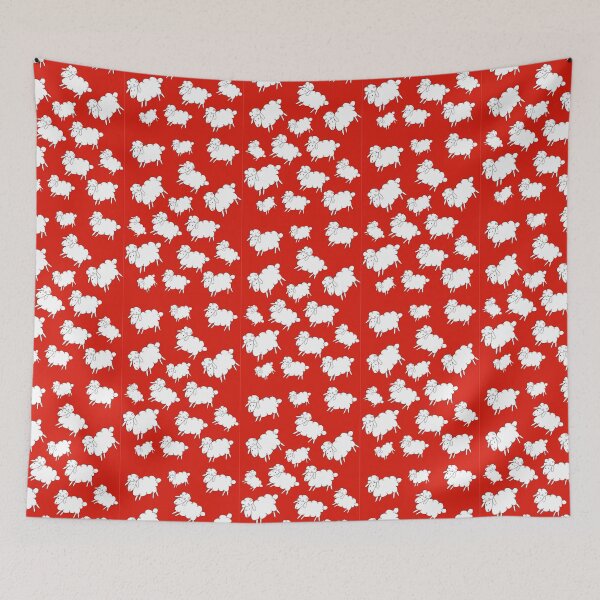 Item preview, Red sheep print  designed and sold by caitstott1.