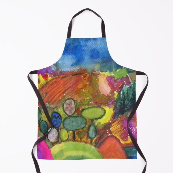 Item preview, abstract watercolor landscape: fields designed and sold by kosarandrea.