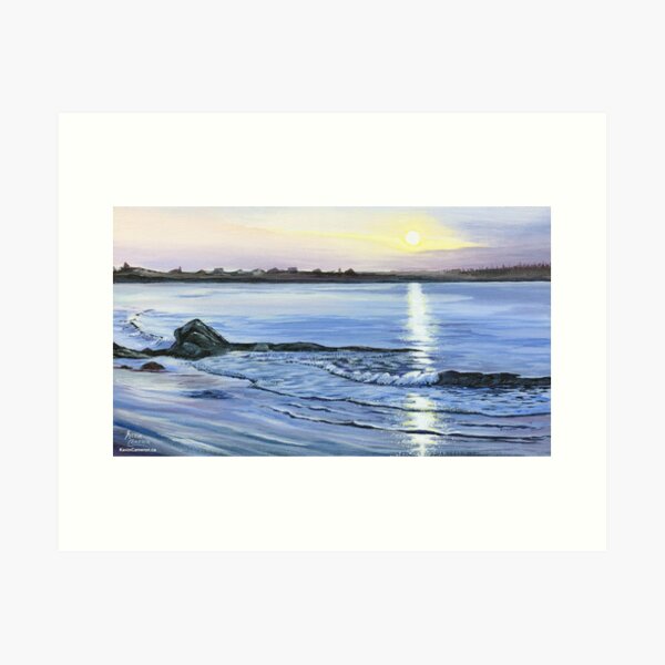 PEACE Lockeport Beach Nova Scotia Beach at sunset Art Print