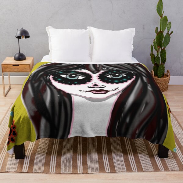 Item preview, sugar skull girl digital art designed and sold by Lisa Casineau.