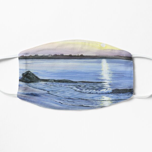 PEACE Lockeport Beach Nova Scotia Beach at sunset Flat Mask