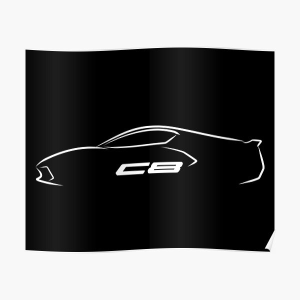 "C8 Outline" Poster for Sale by pocketlint | Redbubble