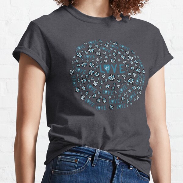 Item preview, Daisy Flower Love - Blue Colour Palette designed and sold by Sketchbook Designs.