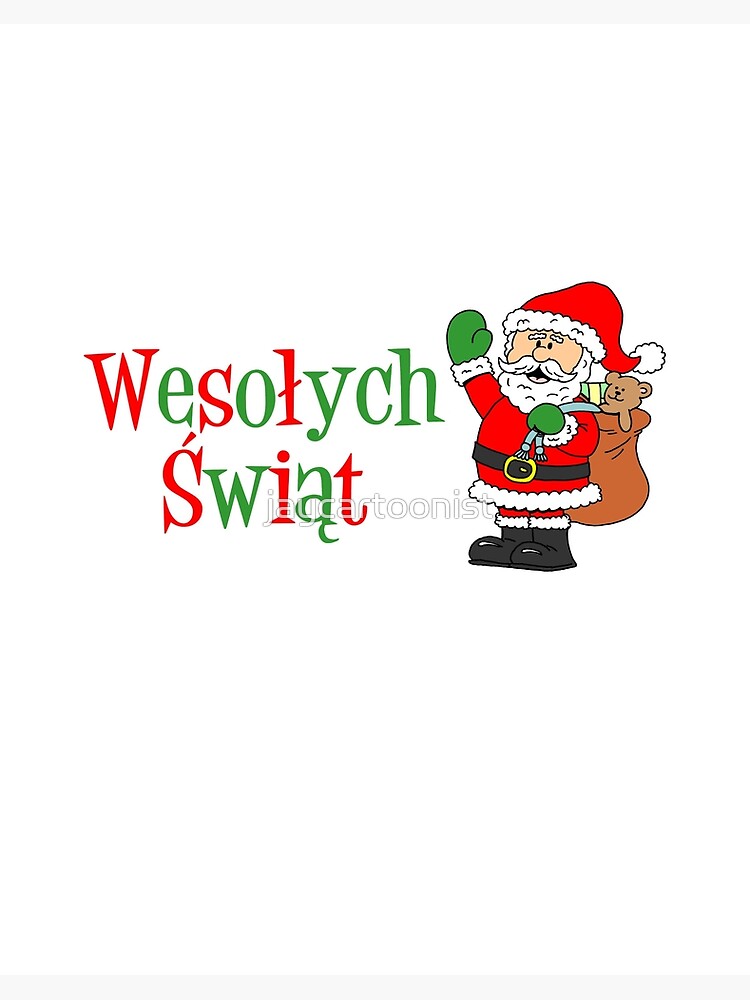 Custom Wesolych Swiat Polish Merry Christmas Santa Premium T Shirt