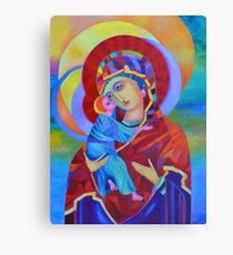 Virgin Mary with Child Jesus icon, Madonna and Child Canvas Print