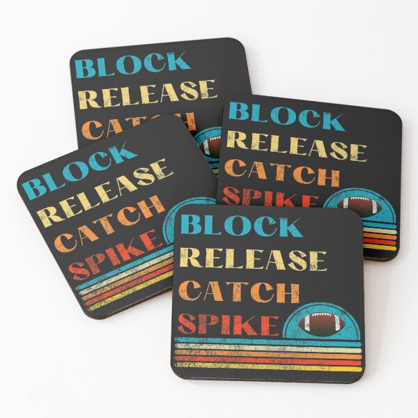 Item preview, Block Release Catch Spike American Football Vintage  designed and sold by DesignsofNote.