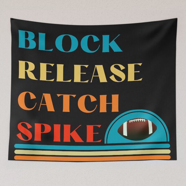 Item preview, Block Release Catch Spike American Football Vintage  designed and sold by DesignsofNote.