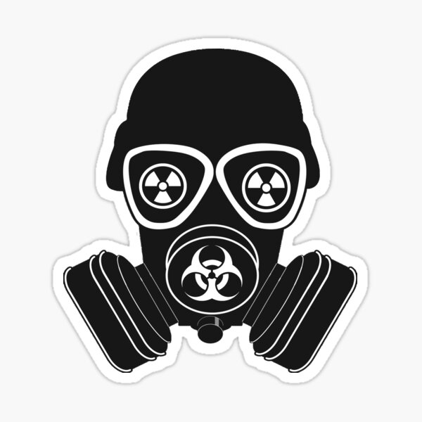 Decals Sticker Gas Mask Toxic War 20 04484