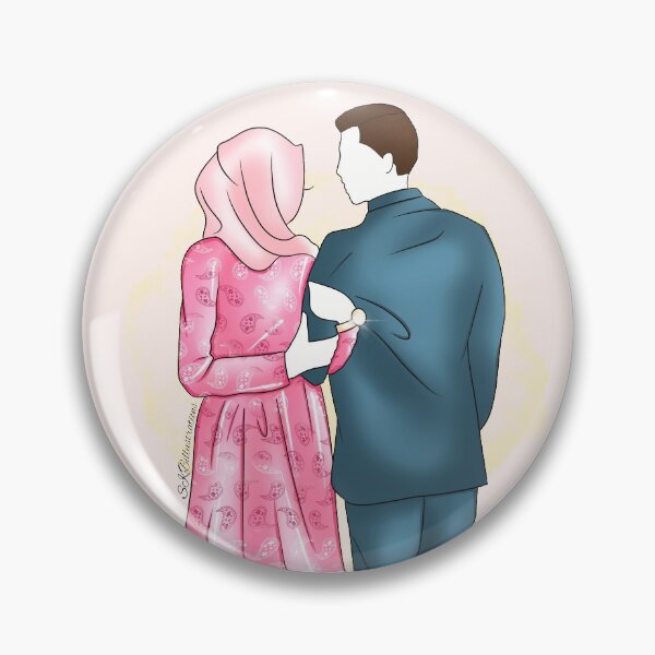 Item preview, THIS IS LOVE (PINK); MUSLIM GIFTS; HIJABI GIFT; EID GIFT; MUSLIM WOMAN GIFT; HIJABI FASHION ILLUSTRATION designed and sold by SKBillustrations.