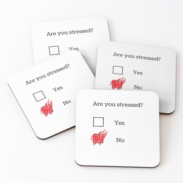 Item preview, Are you stressed?  Angry crossed checkbox designed and sold by Marianne1108.