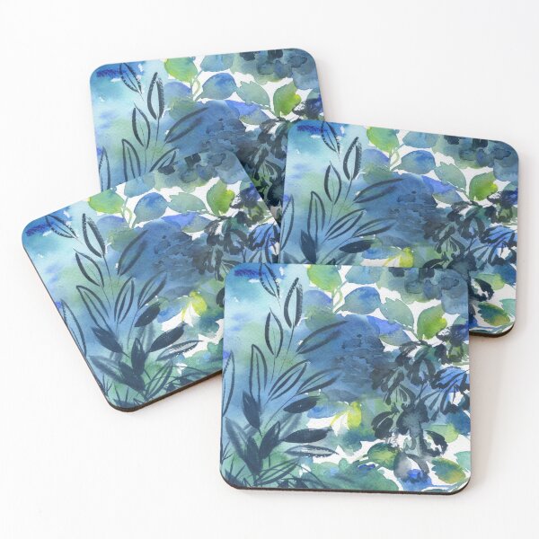 Item preview, blue and green garden  designed and sold by kosarandrea.