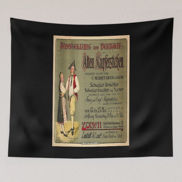 Item preview, retro alten kupferstichen ausstellung und derkauf zurich designed and sold by CorasPosters.