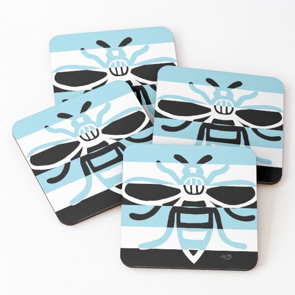 Item preview, Manchester Worker Bee blue white black 2020 designed and sold by MarkEdz.