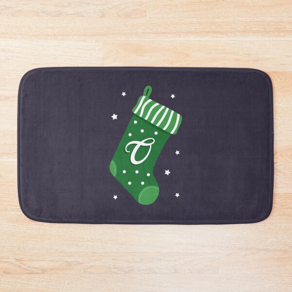 Item preview, Christmas Stocking with Letter O designed and sold by VicEllisArt.