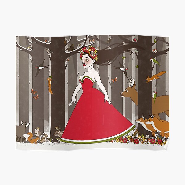 Flora brings spring to the forest Poster