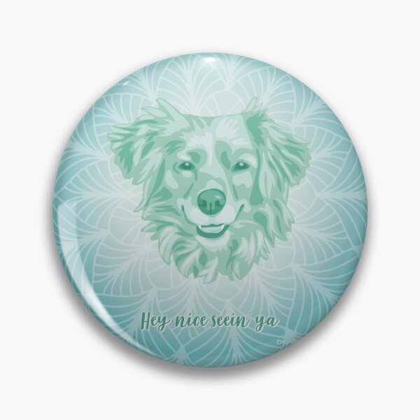 Item preview, Dog Neo Mint Smiling Face "Hey, nice seein' ya" designed and sold by DuFauna.