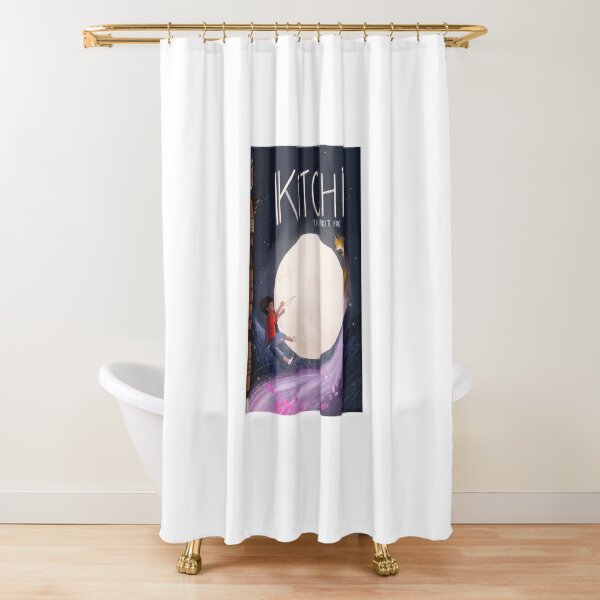 Kitchi: The Spirit Fox - Front Cover Shower Curtain