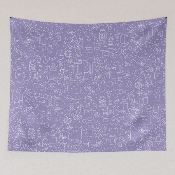 Item preview, Purple pharmacy pattern designed and sold by Eenig.