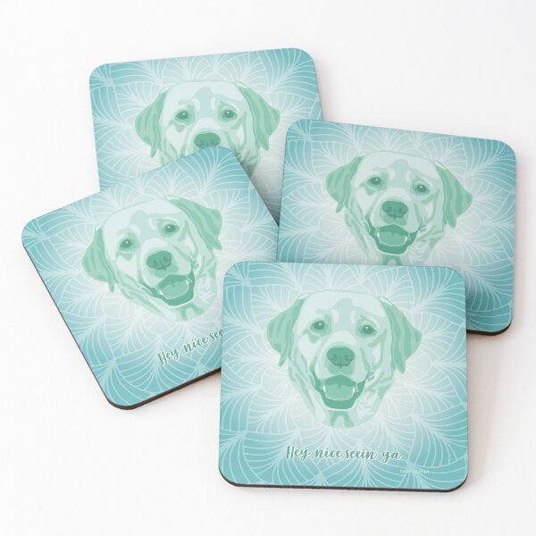 Item preview, Labrador Neo Mint Smiling Face "Hey, nice seein' ya" designed and sold by DuFauna.
