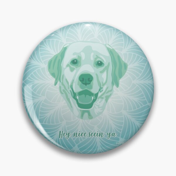 Item preview, Labrador Neo Mint Smiling Face "Hey, nice seein' ya" designed and sold by DuFauna.