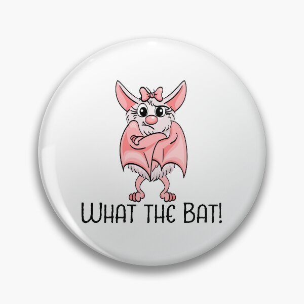 Item preview, What The Bat What the hell what the heck pink bat vampire designed and sold by ElBeDesigns.