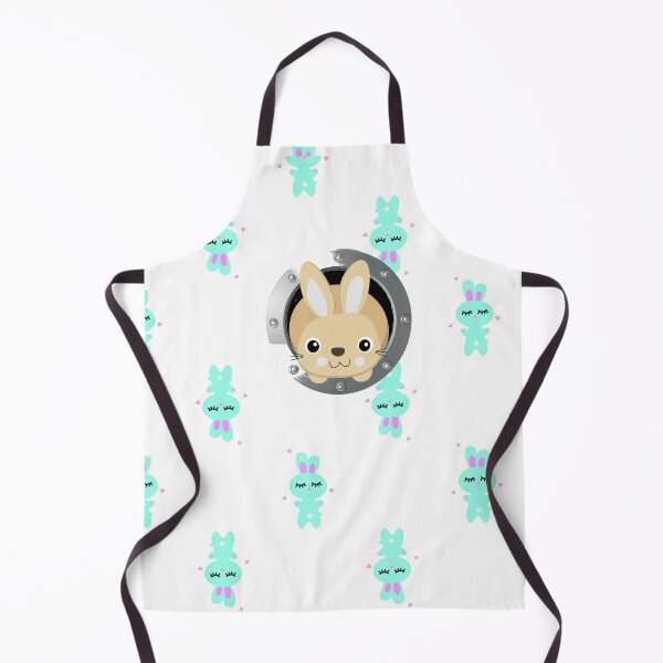 Item preview, Cute Bunny Aprons designed and sold by 爱芳 Ai Fang.