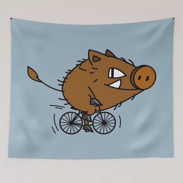 Item preview, Funny boar rides a bicycle designed and sold by spontania.