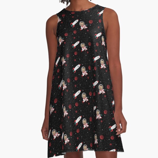 Space Dog A-Line Dress